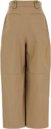 Chlo&eacute; Pleated Cotton Skirt - Beige