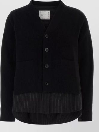 sacai wool cardigan