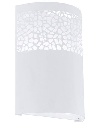 Eglo Eglo Carmelia 1 Light Wall Light With White Finish & White Metal Shade