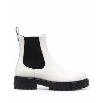 Ferragamo Ladies White Boots, US Size 10.5