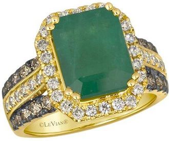 Le Vian 14K 5.08 Ct. Tw. Diamond & New Emerald Ring
