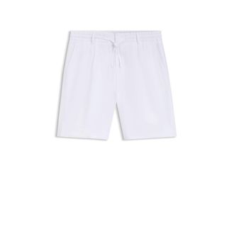 BOSS Tapered-fit shorts in linen