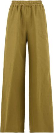 Aspesi Wide Broeken - Dames - Wijde Broeken - Beige - M - Katoen - Broeken