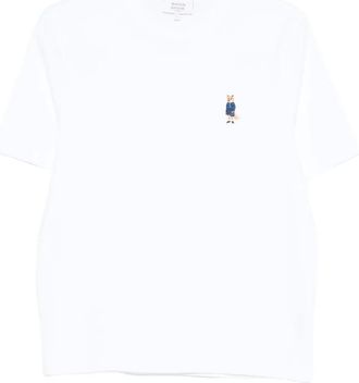 Maison Kitsuné T-shirt Dressed Fox con ricamo - Bianco