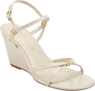 Marc Fisher Faithy Slingback Wedge Sandal in Light Natural at Nordstrom, Size 6.5