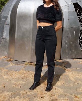 Oval Square Final Jeans In Black Stone