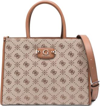 Guess Co Borsa a mano con placca logo - Toni neutri