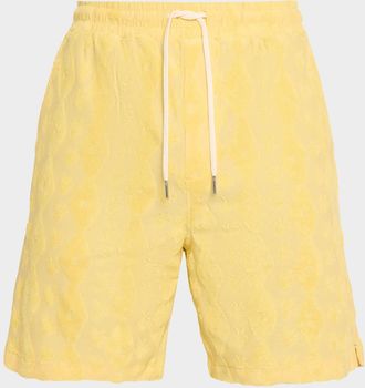 Scotch & Soda Men & apos;s Terry Jacquard Drawstring Shorts