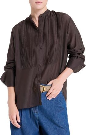 TWP The Night Before Pintuck Button-Up Shirt in Delicioso at Nordstrom, Size Xx-Small