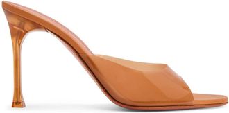 Amina Muaddi Alexa open-toe pumps - women - PVC/PVC/Calf Leather/Calf Leather/PVC - 39.5 - Orange