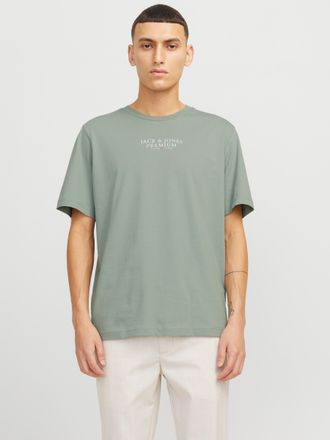 Jack & Jones Rundhalsshirt JACK & JONES JPRBLUARCHIE TEE CREW NECK, Herren, Gr. M, gr&uuml;n (iceberg gr&uuml;n), Single Jersey, Obermaterial: 100% Baumwolle, bedruckt, norm