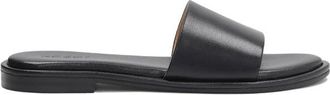 Kazar Zwarte klassieke muiltjes op een platte zool - Dames - Sandalen - Zwart - 37 EU - Leer - Schoenen