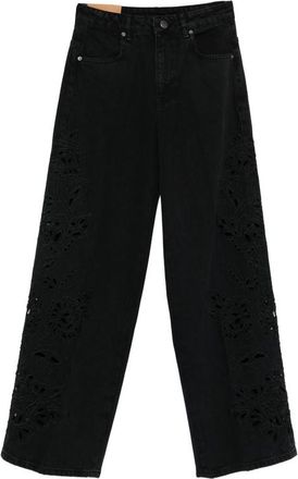 Farm Rio Floral-appliqu&eacute; Five-pockets Jeans