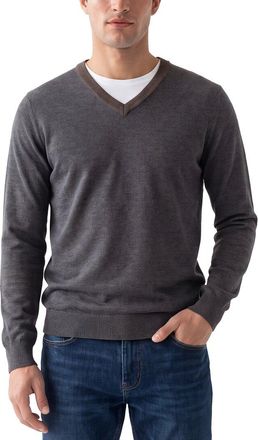 Raffi Jersey Silk & Linen-Blend V-Neck Sweater