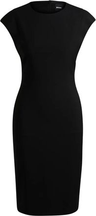 BOSS virgin-wool dress - women - Virgin Wool - 40 - Black
