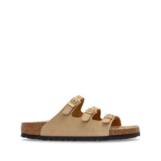Birkenstock Florida Hex Calzata S Slippers - Dames - Sandalen - Beige - 37 EU - Leer - Schoenen
