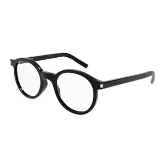 Saint Laurent Round Full Rim Eyeglasses - Black