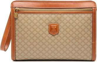 Celine Pre-owned Clutches, female, Brown, Size: ONE SIZE Pre-owned Printed Flat Pouch