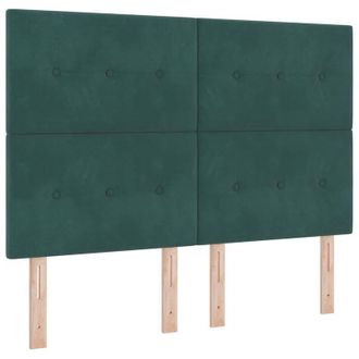vidaXL Cama Tipo Box Spring Verde Oscuro 140 X 200 Cm Terciopelo Vidaxl