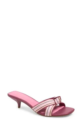 Cecelia New York Fred Kitten Heel Slide Sandal in Pink Multi at Nordstrom, Size 5.5