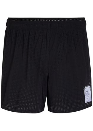 SATISFY Space-o 5 Perforated Stretch-jersey Shorts - Black - XL