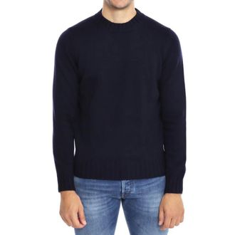 FILIPPO DE LAURENTIIS Round-neck Knitwear, male, Black, Size: 2XL G.Collo Ml Merino E.Fine Sweater