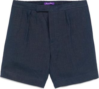 Ralph Lauren Purple Label Shorts in lino - Blu