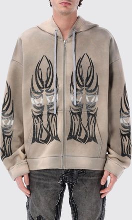 Who Decides War by Ev Bravado Felpa con cappuccio e zip con ricami e strass