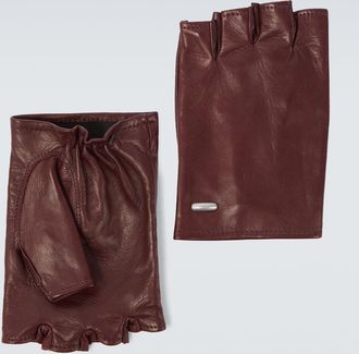 Our Legacy Biker leather fingerless gloves