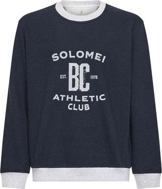 Brunello Cucinelli Logo Katoenen Sweatshirt - Heren - Sweatshirts - Blauw - S - Katoen - Hoodies & sweatvesten