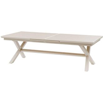 Hesperide Hesperide - Mesa De Jard&iacute;n Extensible Axiome De Aluminio, Efecto Madera, Lino Y Arcilla, 12 Plazas - Hesp&eacute;ride