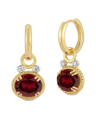 I.Reiss Company 14K 5.10 Ct. Tw. Diamond & Garnet Earrings