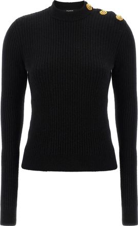 Balmain Black Ribbed sweater