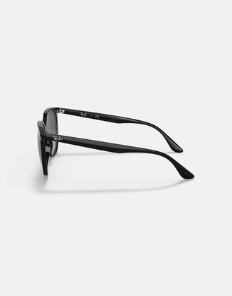 Ray-Ban RB4378 - Occhiali da sole squadrati neri con lenti grigie-Nero