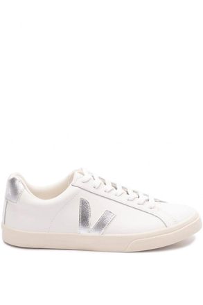 Veja WOMENS ESPLAR LEATHER SNEAKERS Size: 41, colour: SILVER