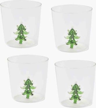 Mrs. Alice Christmas Tree Glasses in Green at Nordstrom
