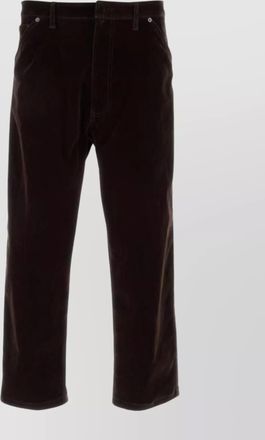 Prada velvet denim trousers with pockets and loops