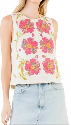 THML Clothing Womens Posy Patch Top In Multi