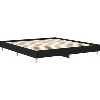 vidaXL Estructura De Cama Roble Negro 180 X 200 Cm Vidaxl