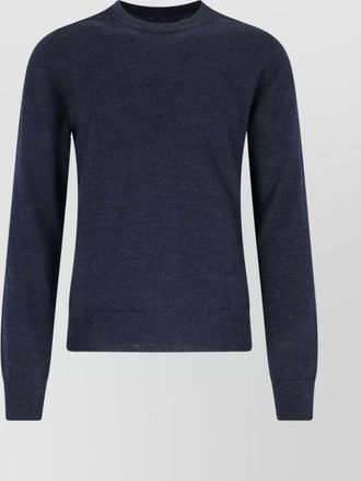 Maison Margiela crewneck sweater with ribbed cuffs and elbow patches