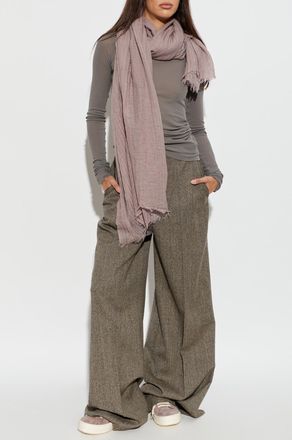 Rick Owens Wool Wide-leg Trousers, Womens, Grey
