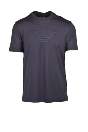 Emporio Armani Grey Eagle Cotton T-Shirt