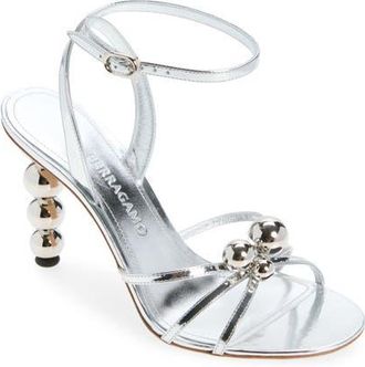 Ferragamo Karina Ankle Strap Sandal in Silver at Nordstrom, Size 9.5