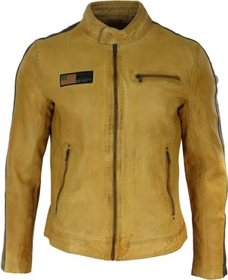 TruClothing Biker Racing Jacket With Stripes