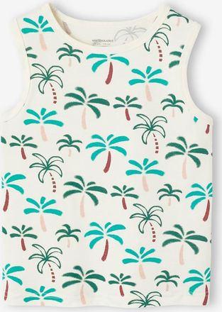 Vertbaudet Tr&auml;gershirt mit Recycling-Baumwolle Jungen wei&szlig; bedruckt