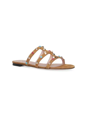 Valentino Garavani Womens Sandals Beige Leather