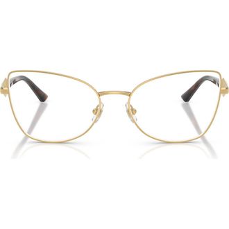 Jimmy Choo London 53mm Cat Eye Optical Glasses in Gold /Demo Lens at Nordstrom