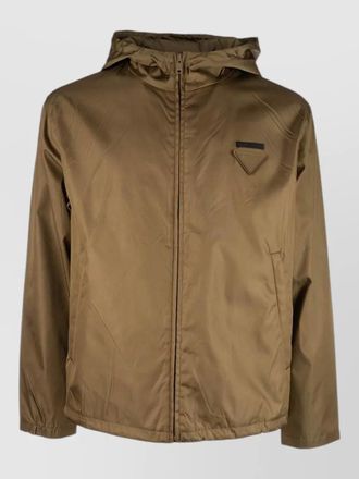 Prada hooded long sleeve womens city coat