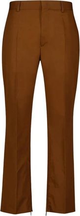 Off-white Bruine Slim Fit Katoenen Broek - Heren - Wijde Broeken - Bruin - L - Katoen - Broeken