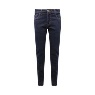 Entre Amis Slim-fit Trousers, male, Blue, W30, Denim Trousers Made in Italy